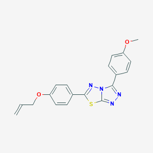 molecular formula C19H16N4O2S B293718 6-[4-(Allyloxy)phenyl]-3-(4-methoxyphenyl)[1,2,4]triazolo[3,4-b][1,3,4]thiadiazole 