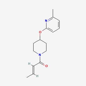 molecular formula C15H20N2O2 B2937186 (E)-1-(4-((6-methylpyridin-2-yl)oxy)piperidin-1-yl)but-2-en-1-one CAS No. 1798428-95-1