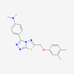 4-{6-[(3,4-dimethylphenoxy)methyl][1,2,4]triazolo[3,4-b][1,3,4]thiadiazol-3-yl}-N,N-dimethylaniline