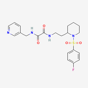 N1-(2-(1-((4-fluorophenyl)sulfonyl)piperidin-2-yl)ethyl)-N2-(pyridin-3-ylmethyl)oxalamide