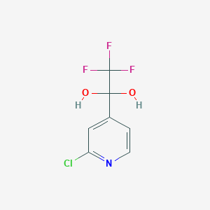 molecular formula C7H5ClF3NO2 B2937192 1-(2-氯吡啶-4-基)-2,2,2-三氟乙烷-1,1-二醇 CAS No. 2375261-69-9
