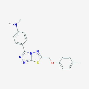 N,N-dimethyl-4-{6-[(4-methylphenoxy)methyl][1,2,4]triazolo[3,4-b][1,3,4]thiadiazol-3-yl}aniline