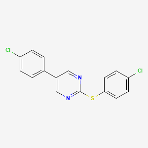 5-(4-Chlorophenyl)-2-[(4-chlorophenyl)sulfanyl]pyrimidine