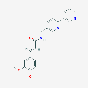 (E)-N-([2,3'-bipyridin]-5-ylmethyl)-3-(3,4-dimethoxyphenyl)acrylamide