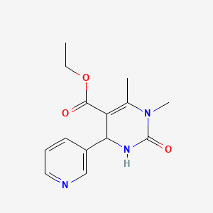 Ethyl 1,6-dimethyl-2-oxo-4-(3-pyridinyl)-1,2,3,4-tetrahydro-5-pyrimidinecarboxylate