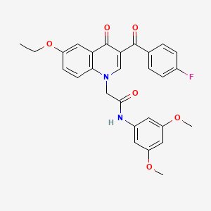 N-(3,5-dimethoxyphenyl)-2-(6-ethoxy-3-(4-fluorobenzoyl)-4-oxoquinolin-1(4H)-yl)acetamide