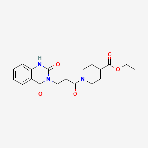 ethyl 1-[3-(2,4-dioxo-1H-quinazolin-3-yl)propanoyl]piperidine-4-carboxylate