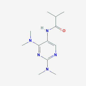 molecular formula C12H21N5O B2937223 N-(2,4-bis(dimethylamino)pyrimidin-5-yl)isobutyramide CAS No. 1448071-46-2