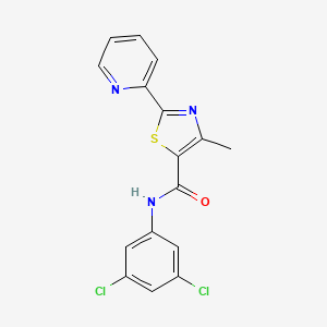 N-(3,5-dichlorophenyl)-4-methyl-2-pyridin-2-yl-1,3-thiazole-5-carboxamide