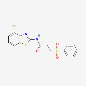 molecular formula C16H13BrN2O3S2 B2937227 N-(4-bromobenzo[d]thiazol-2-yl)-3-(phenylsulfonyl)propanamide CAS No. 892854-81-8