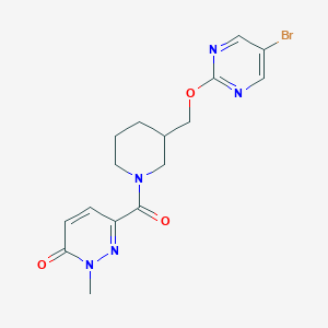 6-[3-[(5-Bromopyrimidin-2-yl)oxymethyl]piperidine-1-carbonyl]-2-methylpyridazin-3-one