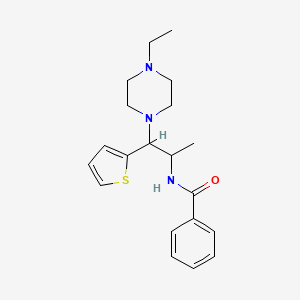 N-(1-(4-ethylpiperazin-1-yl)-1-(thiophen-2-yl)propan-2-yl)benzamide