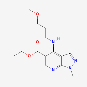 ethyl 4-[(3-methoxypropyl)amino]-1-methyl-1H-pyrazolo[3,4-b]pyridine-5-carboxylate