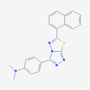 molecular formula C21H17N5S B293724 N,N-dimethyl-4-[6-(naphthalen-1-yl)[1,2,4]triazolo[3,4-b][1,3,4]thiadiazol-3-yl]aniline 