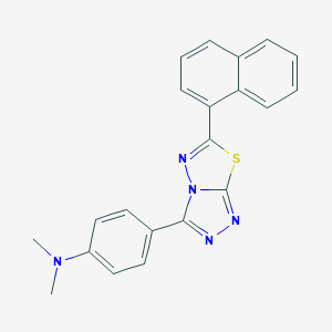 N,N-dimethyl-4-[6-(naphthalen-1-yl)[1,2,4]triazolo[3,4-b][1,3,4]thiadiazol-3-yl]aniline