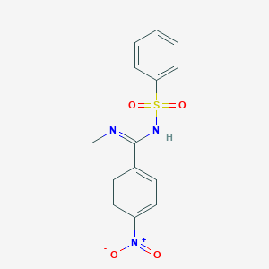 (Z)-N-methyl-4-nitro-N'-(phenylsulfonyl)benzimidamide