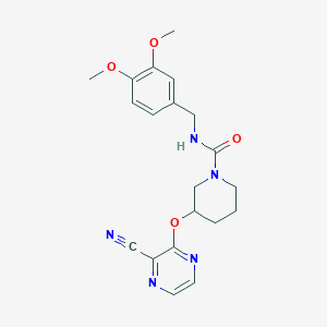 3-((3-cyanopyrazin-2-yl)oxy)-N-(3,4-dimethoxybenzyl)piperidine-1-carboxamide