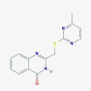 2-(((4-methylpyrimidin-2-yl)thio)methyl)quinazolin-4(3H)-one