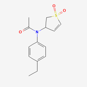 molecular formula C14H17NO3S B2937262 N-(1,1-dioxido-2,3-dihydro-3-thienyl)-N-(4-ethylphenyl)acetamide CAS No. 718603-18-0