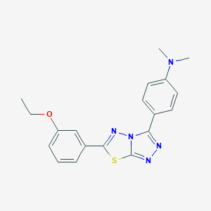 4-[6-(3-ethoxyphenyl)[1,2,4]triazolo[3,4-b][1,3,4]thiadiazol-3-yl]-N,N-dimethylaniline