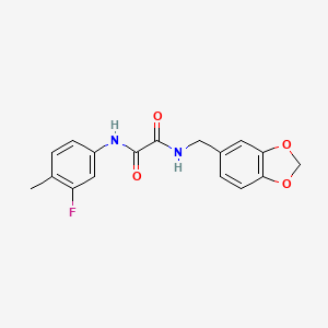 N-(1,3-benzodioxol-5-ylmethyl)-N'-(3-fluoro-4-methylphenyl)oxamide