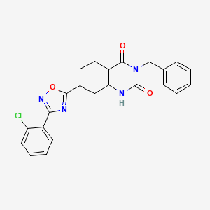 3-Benzyl-7-[3-(2-chlorophenyl)-1,2,4-oxadiazol-5-yl]-1,2,3,4-tetrahydroquinazoline-2,4-dione