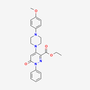 Ethyl 4-(4-(4-methoxyphenyl)piperazin-1-yl)-6-oxo-1-phenyl-1,6-dihydropyridazine-3-carboxylate