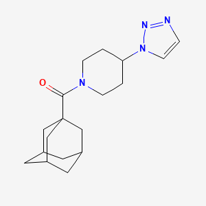 molecular formula C18H26N4O B2937294 (4-(1H-1,2,3-三唑-1-基)哌啶-1-基)((3r,5r,7r)-金刚烷-1-基)甲酮 CAS No. 1795361-06-6