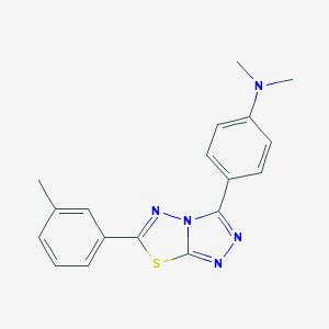 N,N-dimethyl-4-[6-(3-methylphenyl)[1,2,4]triazolo[3,4-b][1,3,4]thiadiazol-3-yl]aniline