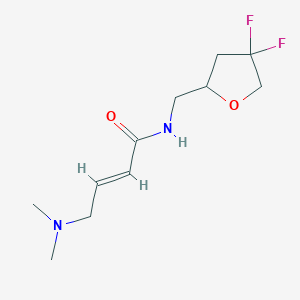 (E)-N-[(4,4-Difluorooxolan-2-yl)methyl]-4-(dimethylamino)but-2-enamide