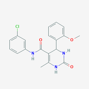 N-(3-chlorophenyl)-4-(2-methoxyphenyl)-6-methyl-2-oxo-1,2,3,4-tetrahydropyrimidine-5-carboxamide