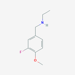 molecular formula C10H14FNO B2937311 乙基[(3-氟-4-甲氧基苯基)甲基]胺 CAS No. 851903-83-8