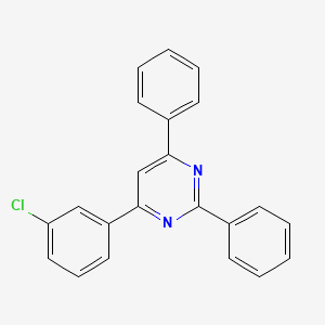 molecular formula C22H15ClN2 B2937324 4-(3-氯苯基)-2,6-二苯基嘧啶 CAS No. 1536209-87-6