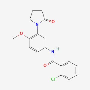 2-chloro-N-(4-methoxy-3-(2-oxopyrrolidin-1-yl)phenyl)benzamide