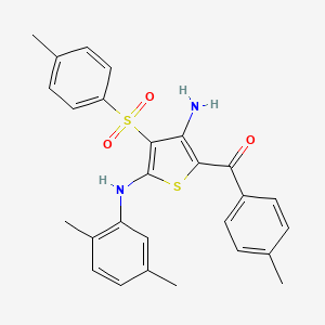 (3-Amino-5-((2,5-dimethylphenyl)amino)-4-tosylthiophen-2-yl)(p-tolyl)methanone