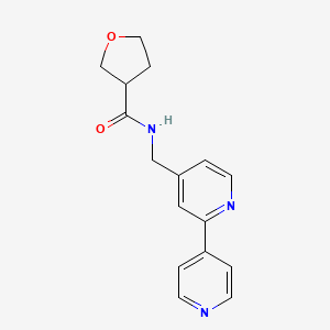 molecular formula C16H17N3O2 B2937355 N-([2,4'-bipyridin]-4-ylmethyl)tetrahydrofuran-3-carboxamide CAS No. 2034401-05-1