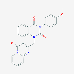 3-(4-Methoxyphenyl)-1-[(4-oxopyrido[1,2-a]pyrimidin-2-yl)methyl]quinazoline-2,4-dione