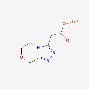 molecular formula C7H8LiN3O3 B2937360 lithium(1+) ion 2-{5H,6H,8H-[1,2,4]triazolo[3,4-c][1,4]oxazin-3-yl}acetate CAS No. 2225145-01-5