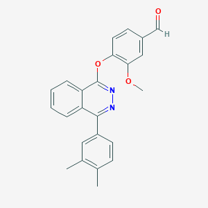 molecular formula C24H20N2O3 B2937364 4-[4-(3,4-Dimethylphenyl)phthalazin-1-yl]oxy-3-methoxybenzaldehyde CAS No. 326608-15-5