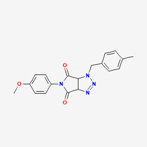 molecular formula C19H18N4O3 B2937365 5-(4-methoxyphenyl)-1-(4-methylbenzyl)-3a,6a-dihydropyrrolo[3,4-d][1,2,3]triazole-4,6(1H,5H)-dione CAS No. 1008227-26-6