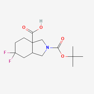6,6-Difluoro-2-[(2-methylpropan-2-yl)oxycarbonyl]-1,3,4,5,7,7a-hexahydroisoindole-3a-carboxylic acid