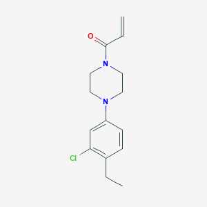 molecular formula C15H19ClN2O B2937371 1-[4-(3-Chloro-4-ethylphenyl)piperazin-1-yl]prop-2-en-1-one CAS No. 2361702-98-7