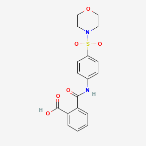 molecular formula C18H18N2O6S B2937372 2-((4-(Morpholinosulfonyl)phenyl)carbamoyl)benzoic acid CAS No. 667893-35-8