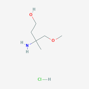 molecular formula C6H16ClNO2 B2937375 3-氨基-4-甲氧基-3-甲基丁醇；盐酸盐 CAS No. 2253639-62-0