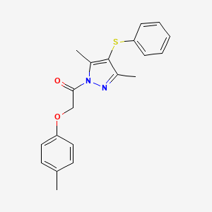 molecular formula C20H20N2O2S B2937387 1-(3,5-dimethyl-4-(phenylthio)-1H-pyrazol-1-yl)-2-(p-tolyloxy)ethanone CAS No. 636568-02-0