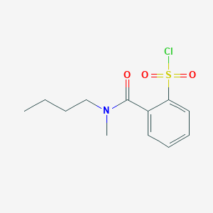 molecular formula C12H16ClNO3S B2937390 2-[Butyl(methyl)carbamoyl]benzene-1-sulfonyl chloride CAS No. 1016755-21-7