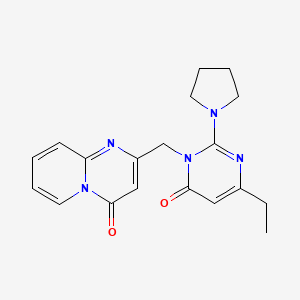2-{[4-ethyl-6-oxo-2-(1-pyrrolidinyl)-1(6H)-pyrimidinyl]methyl}-4H-pyrido[1,2-a]pyrimidin-4-one