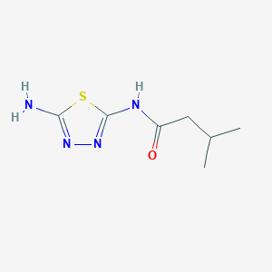 molecular formula C7H12N4OS B2937401 N-(5-amino-1,3,4-thiadiazol-2-yl)-3-methylbutanamide CAS No. 1508496-72-7