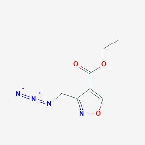 molecular formula C7H8N4O3 B2937404 Ethyl 3-(azidomethyl)-1,2-oxazole-4-carboxylate CAS No. 2248364-57-8