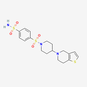 4-((4-(6,7-dihydrothieno[3,2-c]pyridin-5(4H)-yl)piperidin-1-yl)sulfonyl)benzenesulfonamide